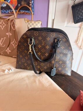 Louis Vuitton Monogram Dome Satchel in Brown and Black